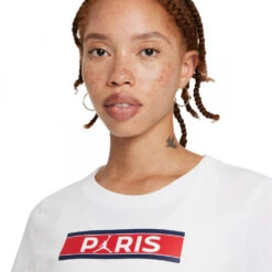 Camiseta Nike PSG X Jordan Fanswear Mujer 8 Camiseta Nike PSG X Jordan Fanswear Mujer -Puma Ventas sudadera nike sudadera w j psg ss crew tee white blanco 2
